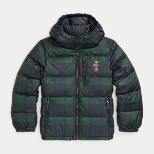 Polo Ralph Lauren Boys Plaid Down Jacket Large 14 - 16 NWT!
